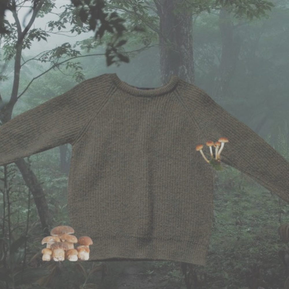 VINTAGE GREEN ENGLISH WOOL SWEATER